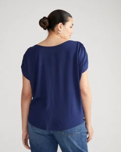 Universal Standard Helena Divine Jersey Gathered Tee