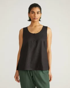 Universal Standard Henley Linen Tank