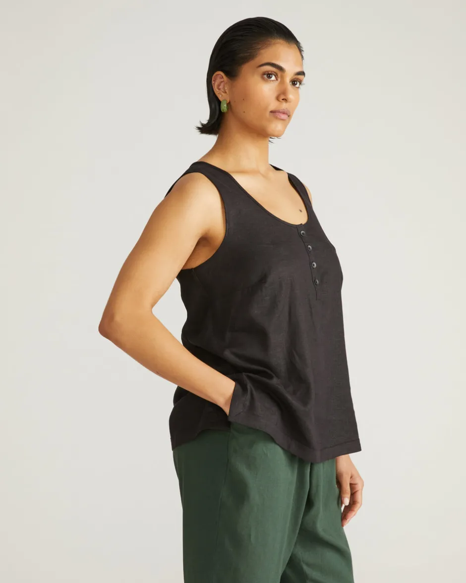 Universal Standard Henley Linen Tank