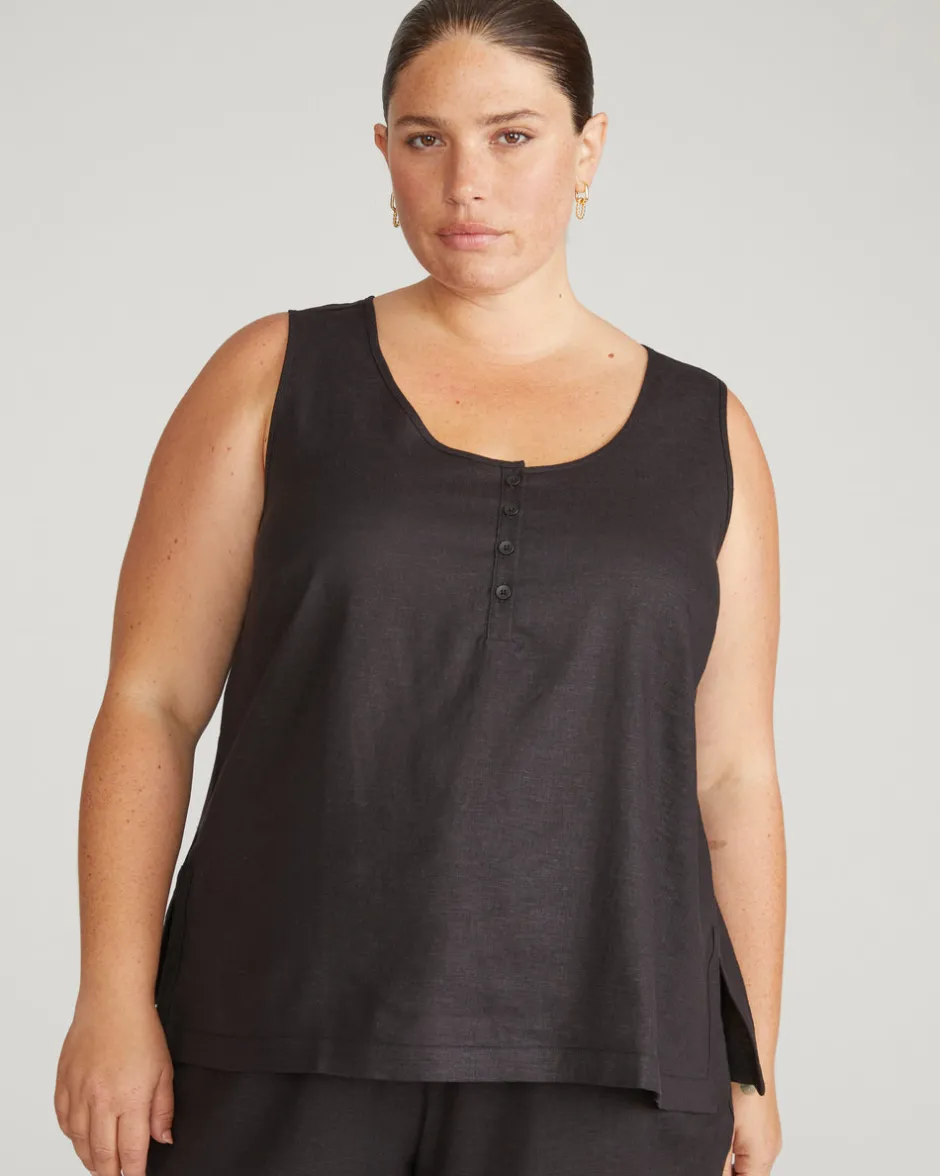Universal Standard Henley Linen Tank