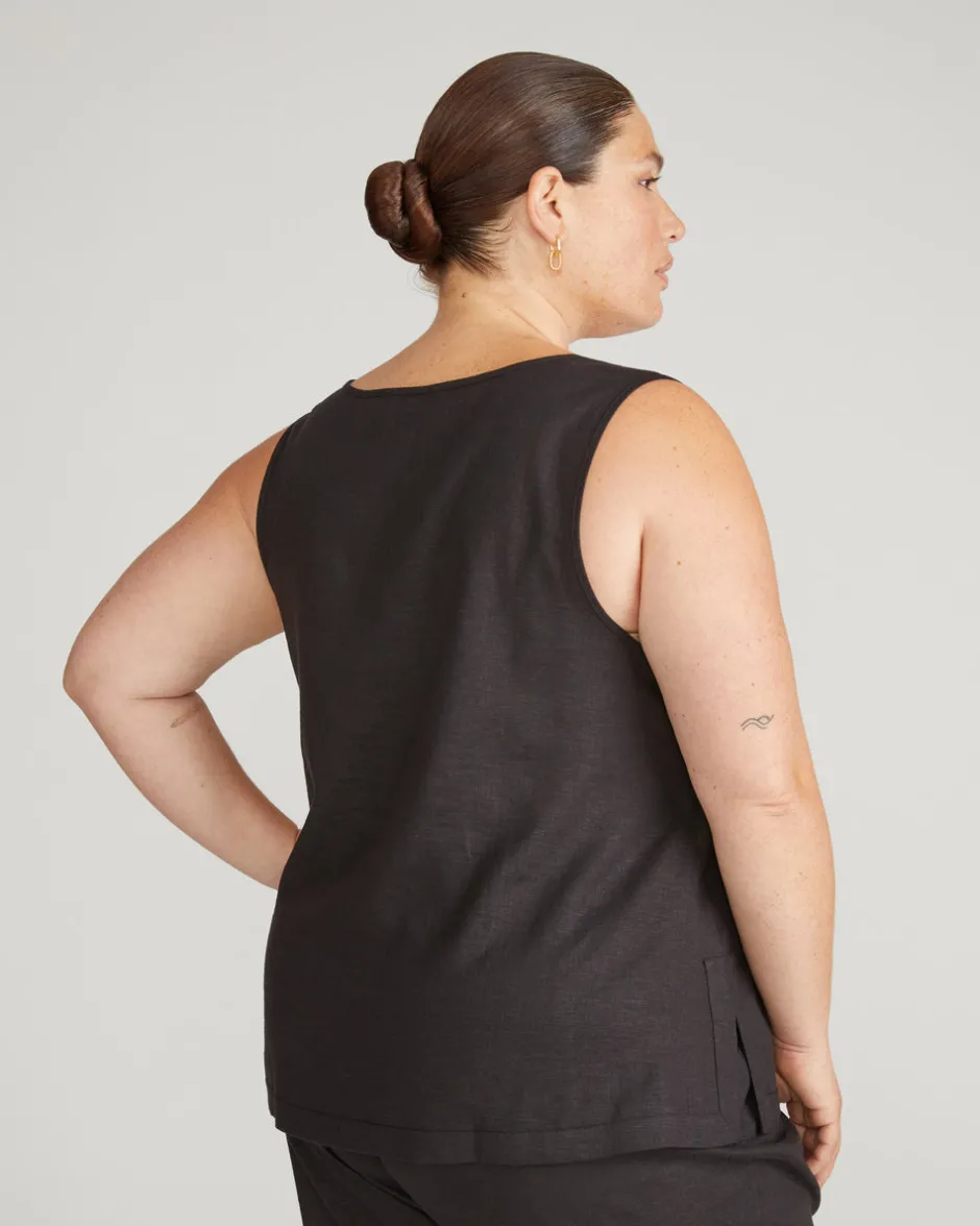 Universal Standard Henley Linen Tank