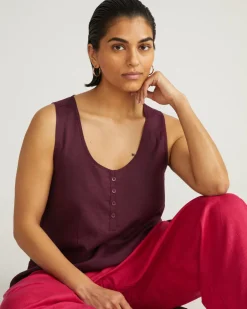 Universal Standard Henley Linen Tank