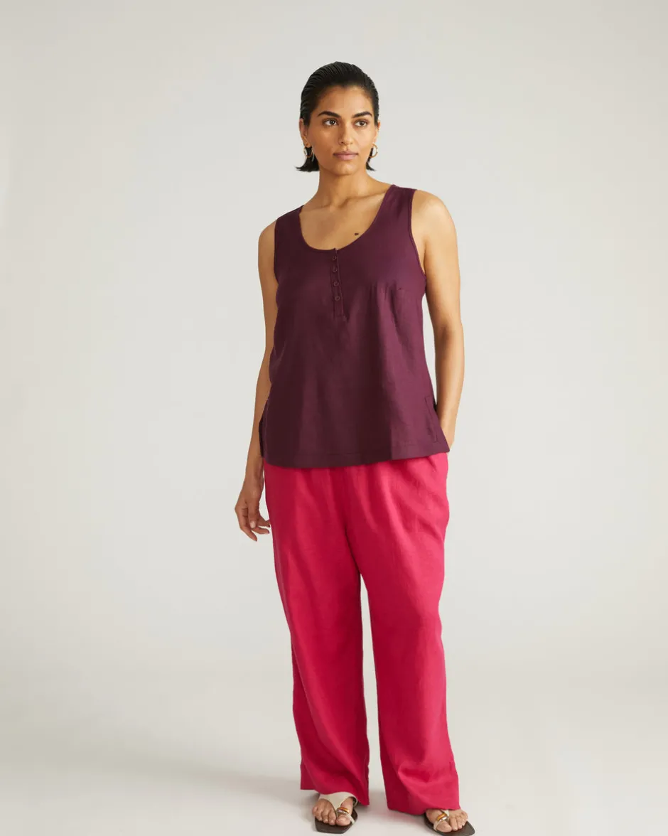 Universal Standard Henley Linen Tank