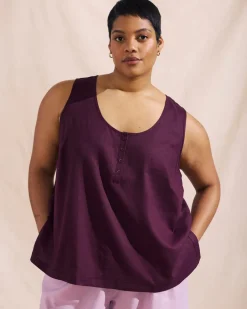 Universal Standard Henley Linen Tank