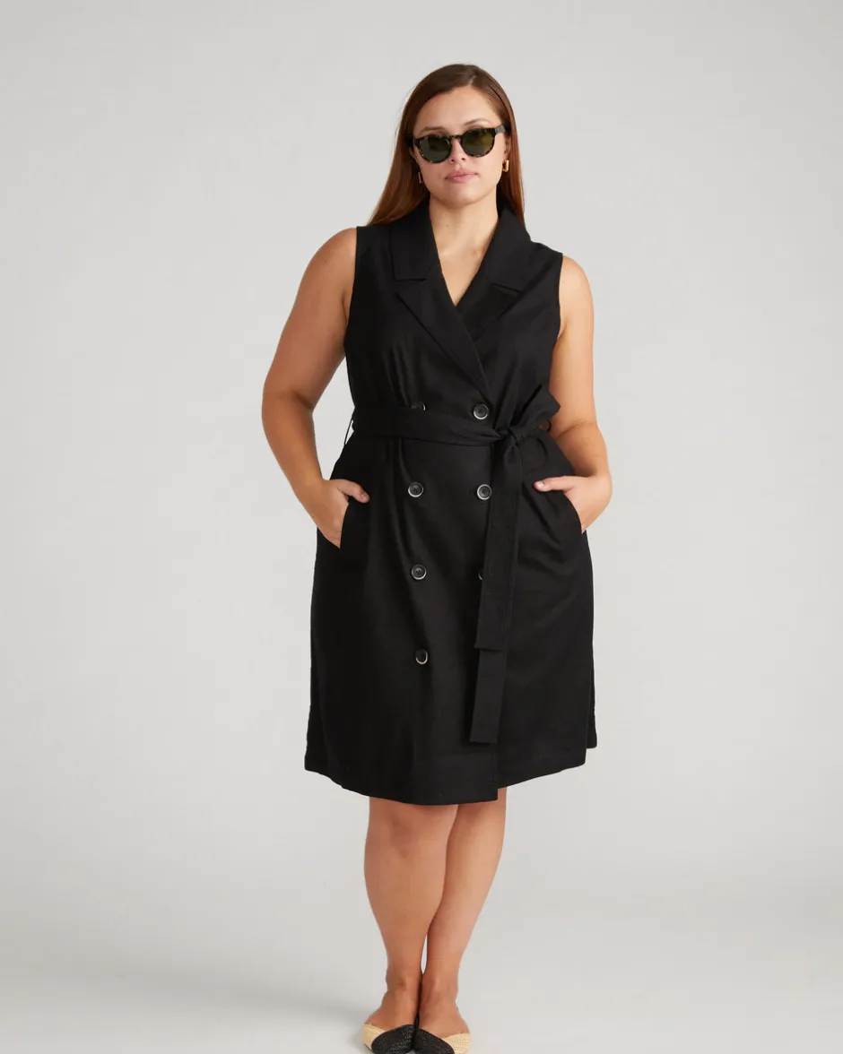 Universal Standard Hudson Linen Trench Dress