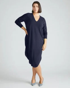 Universal Standard Iconic Long Sleeve V-Neck Geneva Dress