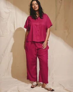 Universal Standard Iris Linen Easy Pull-On Pants