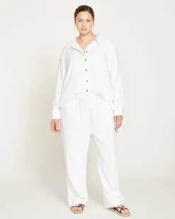 Universal Standard Iris Linen Easy Pull-On Pants