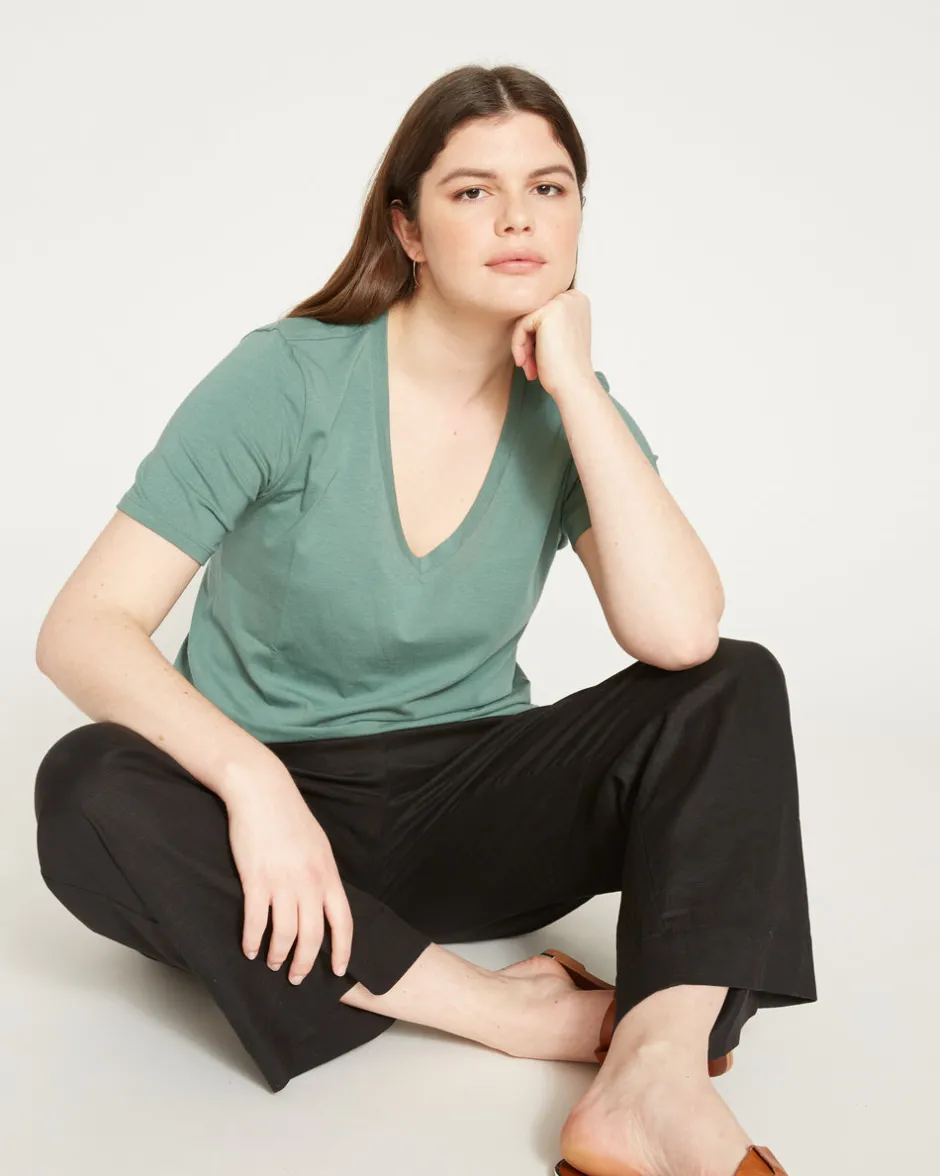 Universal Standard Iris Linen Easy Pull-On Pants