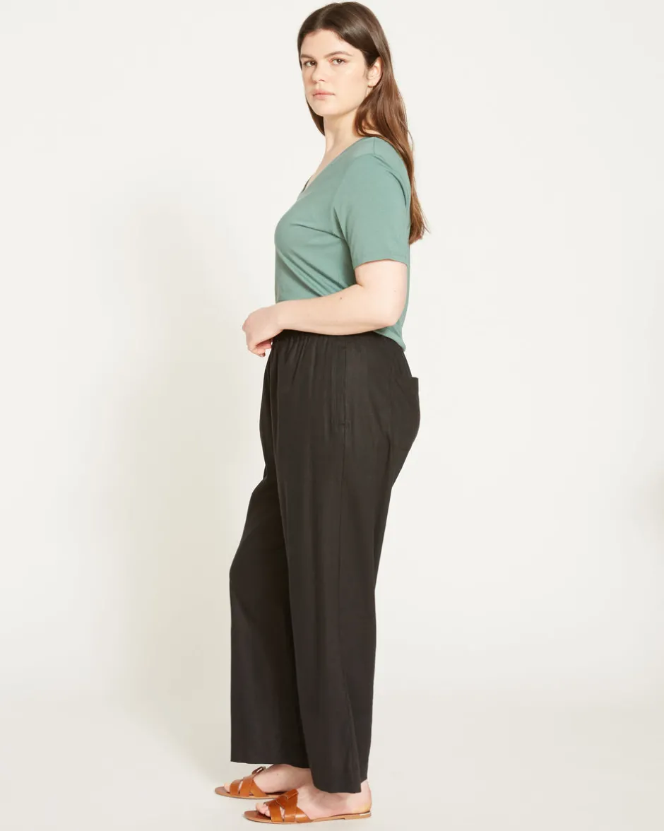 Universal Standard Iris Linen Easy Pull-On Pants