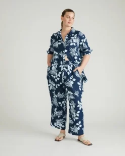 Universal Standard Iris Linen Easy Pull-On Pants