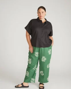 Universal Standard Iris Linen Easy Pull-On Pants