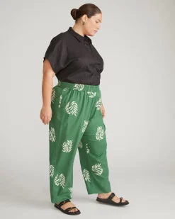 Universal Standard Iris Linen Easy Pull-On Pants