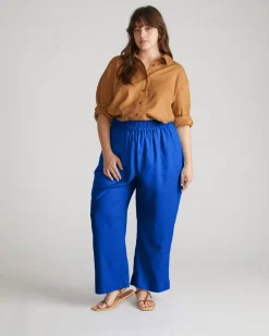 Universal Standard Iris Linen Easy Pull-On Pants