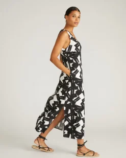 Universal Standard Islet Button-Down Linen Maxi Dress
