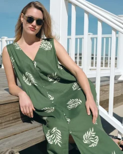 Universal Standard Islet Button-Down Linen Maxi Dress