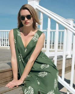 Universal Standard Islet Button-Down Linen Maxi Dress