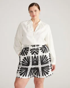 Universal Standard Juniper Linen Easy Pull-On Shorts