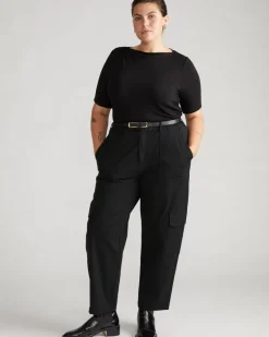 Universal Standard Karlee Stretch Cotton Twill Cargo Pants
