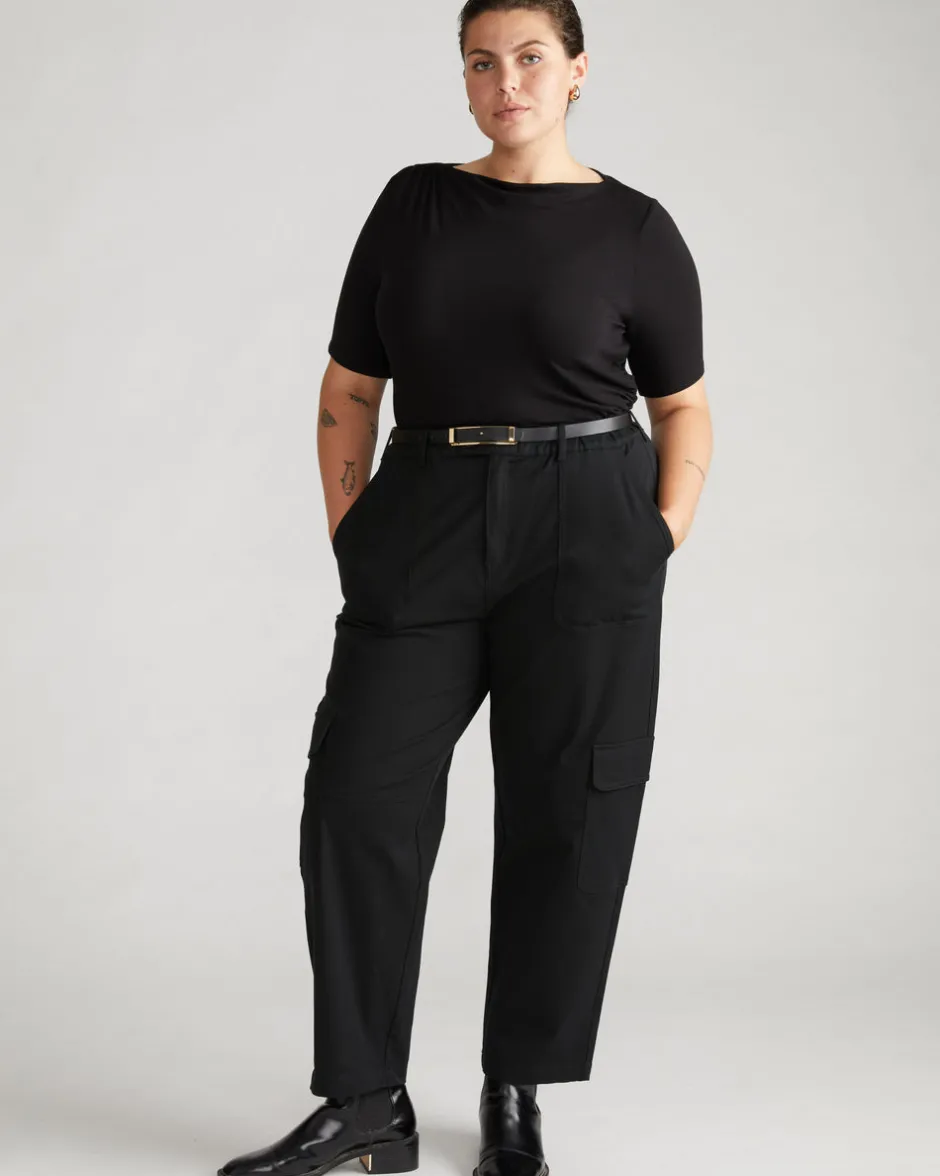 Universal Standard Karlee Stretch Cotton Twill Cargo Pants