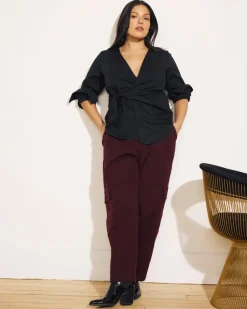 Universal Standard Karlee Stretch Cotton Twill Cargo Pants