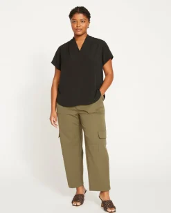 Universal Standard Karlee Stretch Cotton Twill Cargo Pants