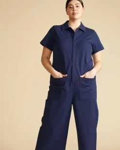 Universal Standard Kate Stretch Cotton Twill Jumpsuit