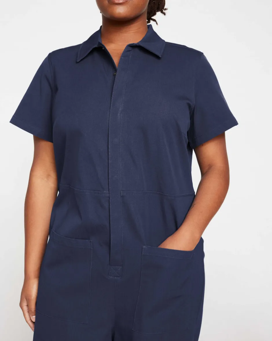 Universal Standard Kate Stretch Cotton Twill Jumpsuit