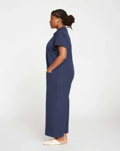 Universal Standard Kate Stretch Cotton Twill Jumpsuit