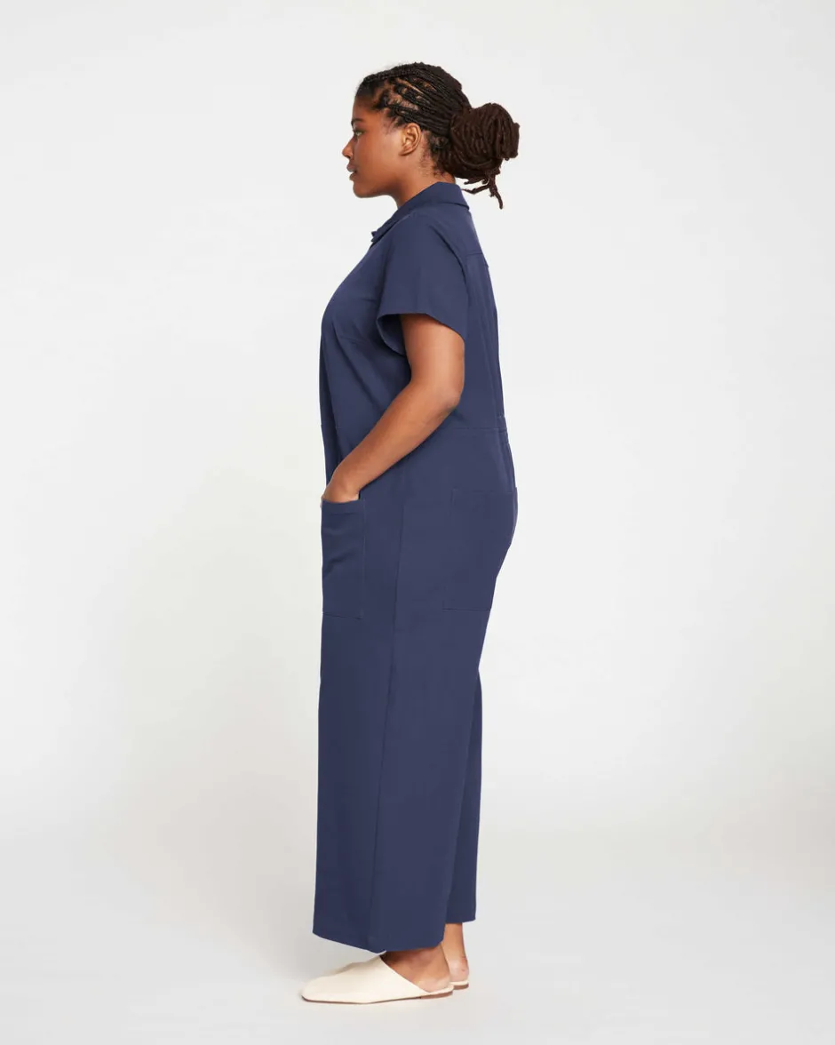 Universal Standard Kate Stretch Cotton Twill Jumpsuit