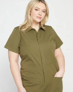 Universal Standard Kate Stretch Cotton Twill Jumpsuit