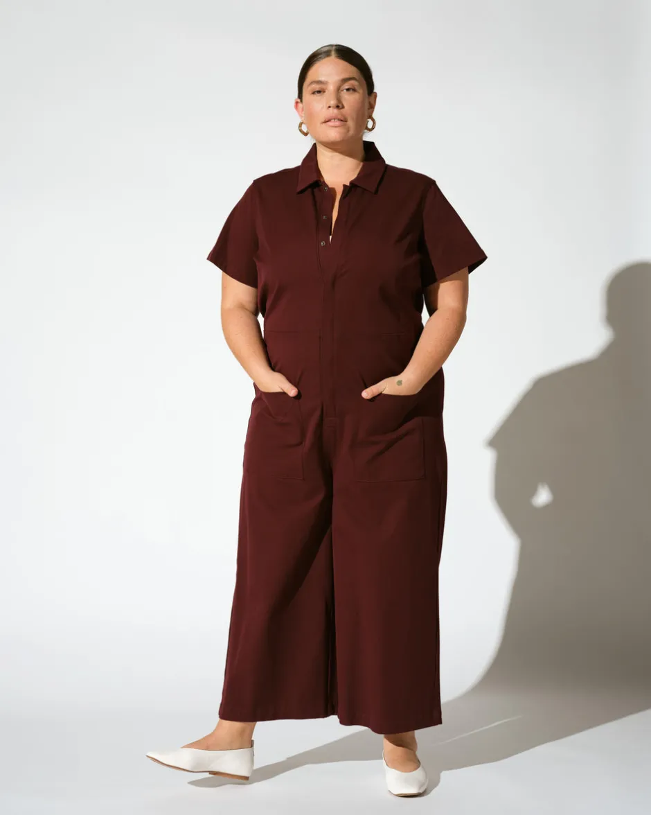 Universal Standard Kate Stretch Cotton Twill Jumpsuit