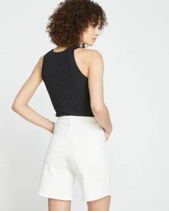 Universal Standard Katie High Rise Crossover Denim Shorts