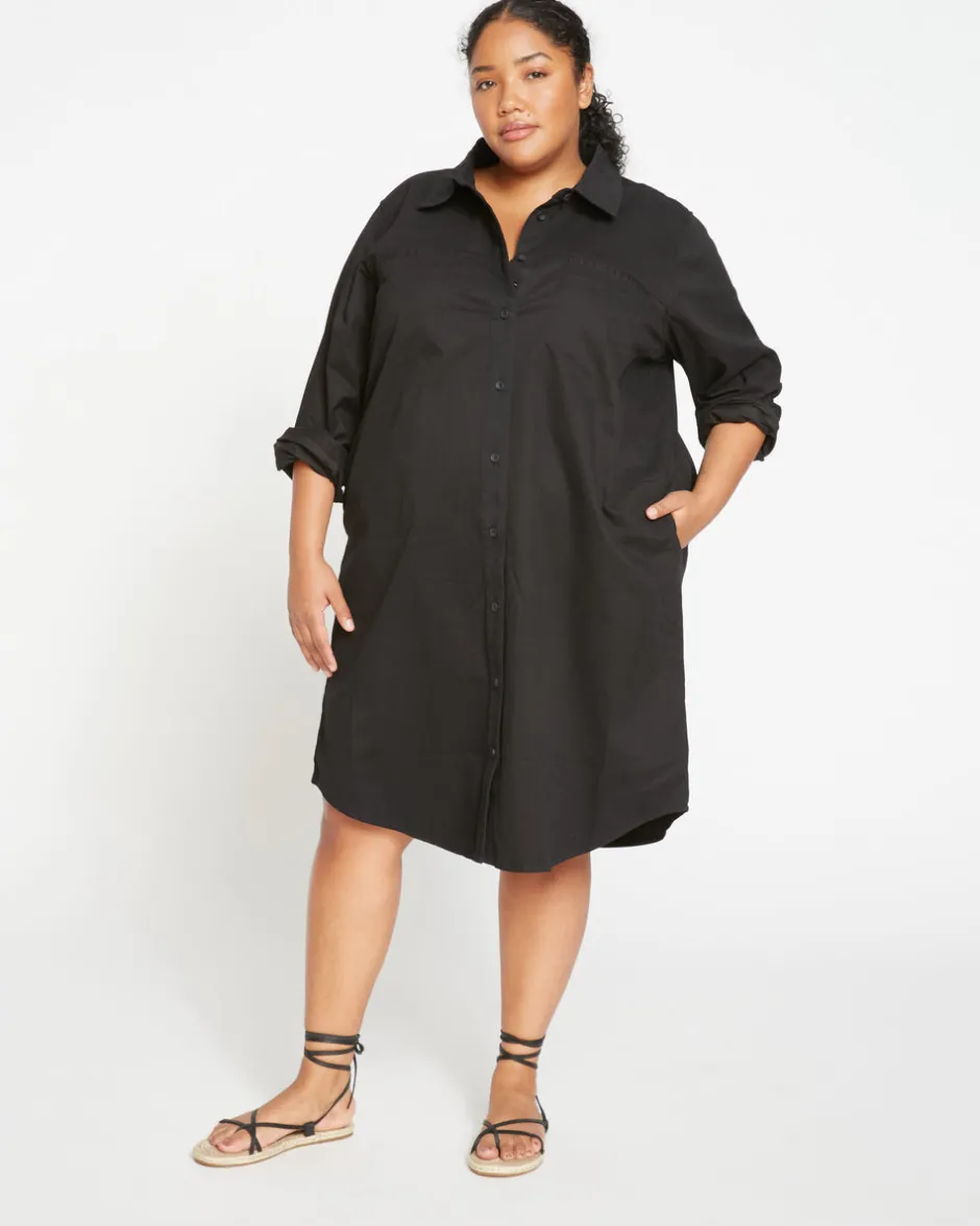 Universal Standard Kelly Stretch Cotton Twill Shirtdress