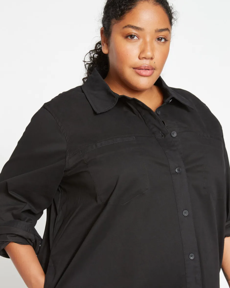 Universal Standard Kelly Stretch Cotton Twill Shirtdress