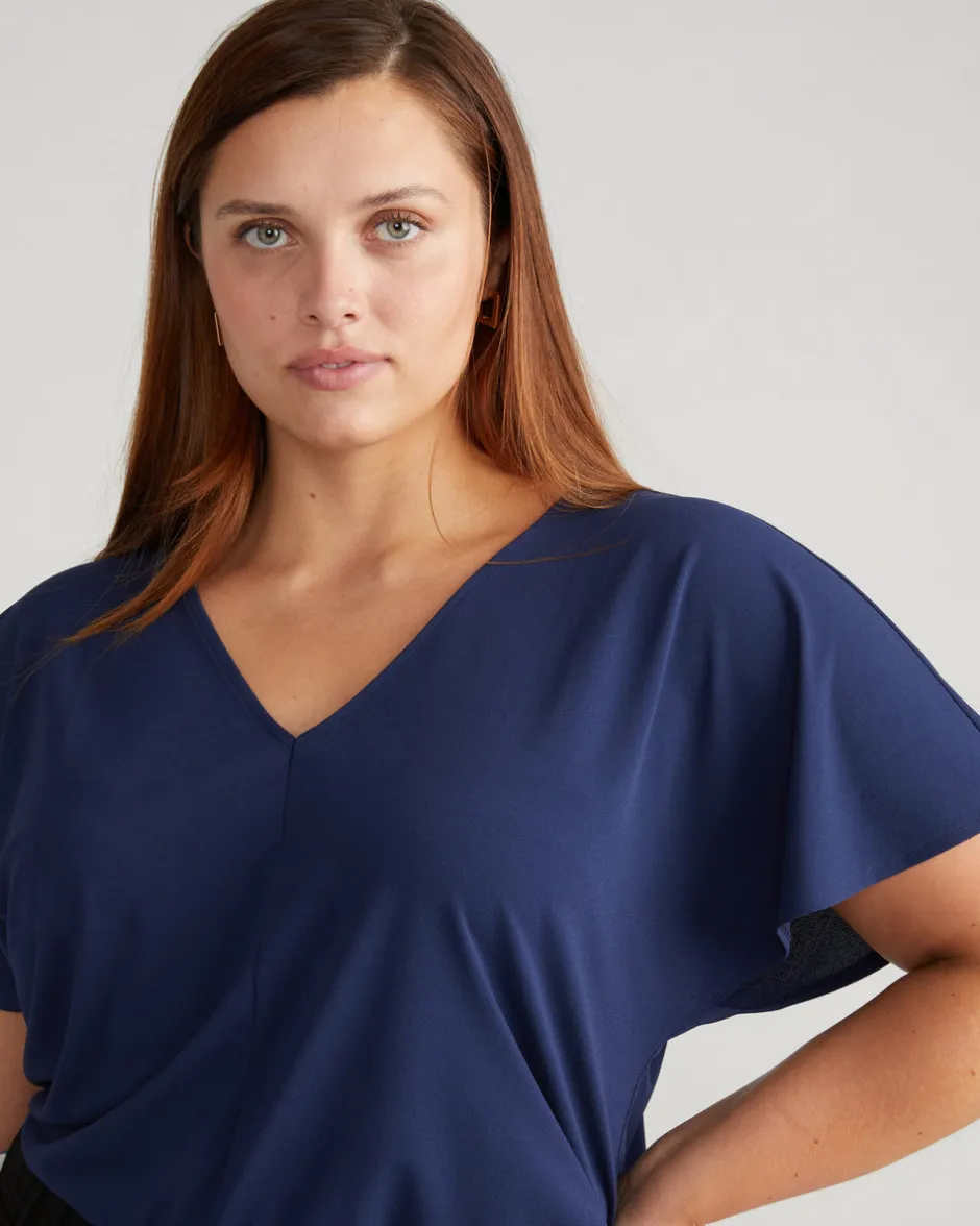 Universal Standard Lansbury Crepe Jersey Blouse