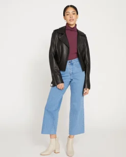 Universal Standard Leeron Leather Moto Jacket