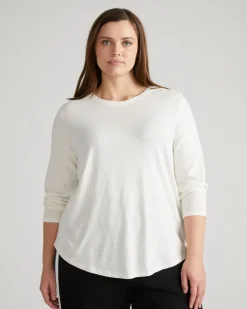 Universal Standard Light-As-Air Long Sleeve Crew Neck Tee