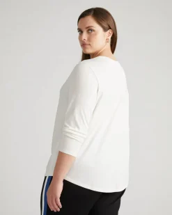 Universal Standard Light-As-Air Long Sleeve Crew Neck Tee
