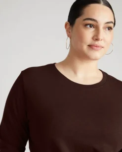 Universal Standard Light-As-Air Long Sleeve Crew Neck Tee