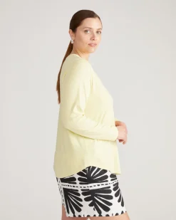 Universal Standard Light-As-Air Long Sleeve V Neck Tee