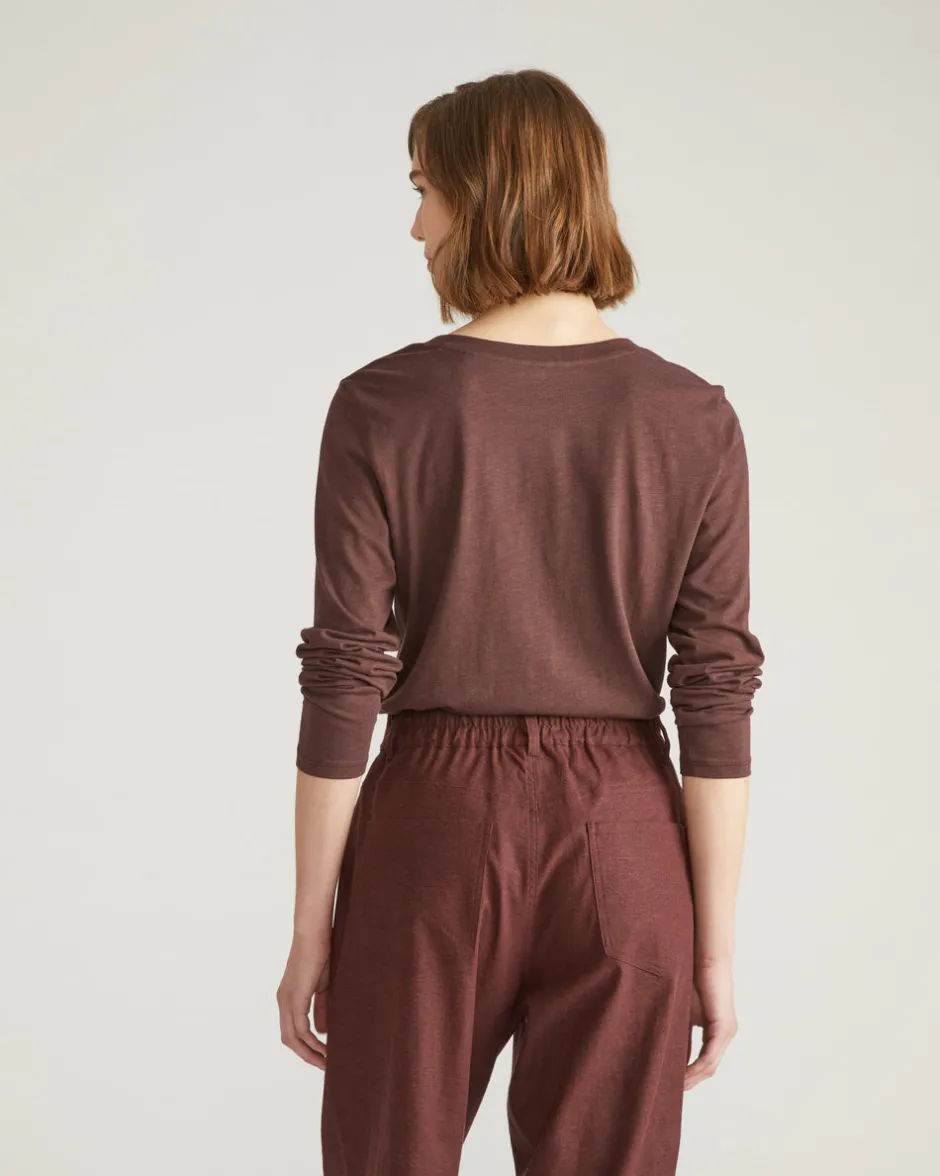 Universal Standard Light-As-Air Long Sleeve V Neck Tee