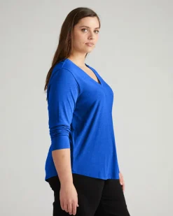 Universal Standard Light-As-Air Long Sleeve V Neck Tee