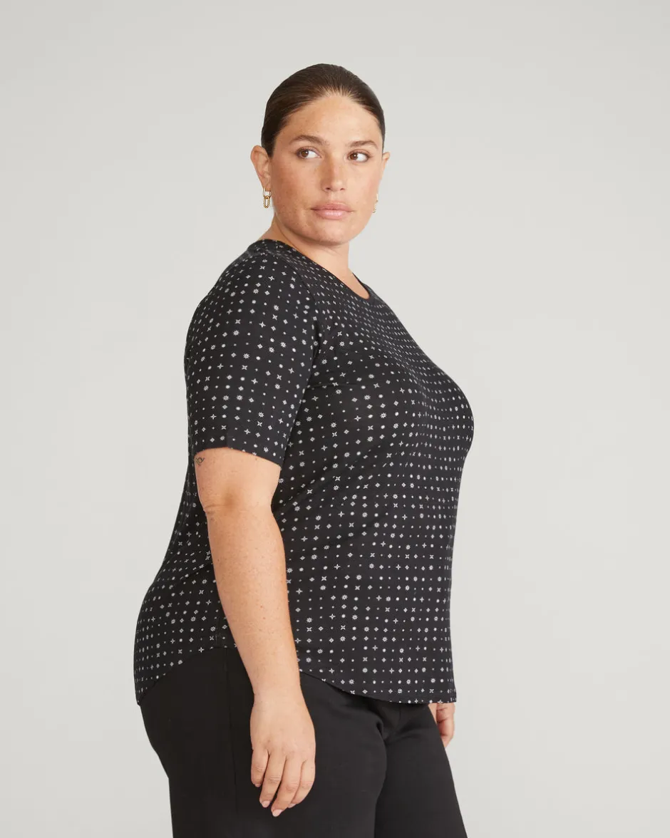 Universal Standard Lily Liquid Jersey Crew Neck Stovepipe Tee