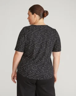 Universal Standard Lily Liquid Jersey Crew Neck Stovepipe Tee