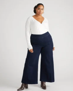 Universal Standard Liquid Jersey Two-Way Long Sleeve Cross Top
