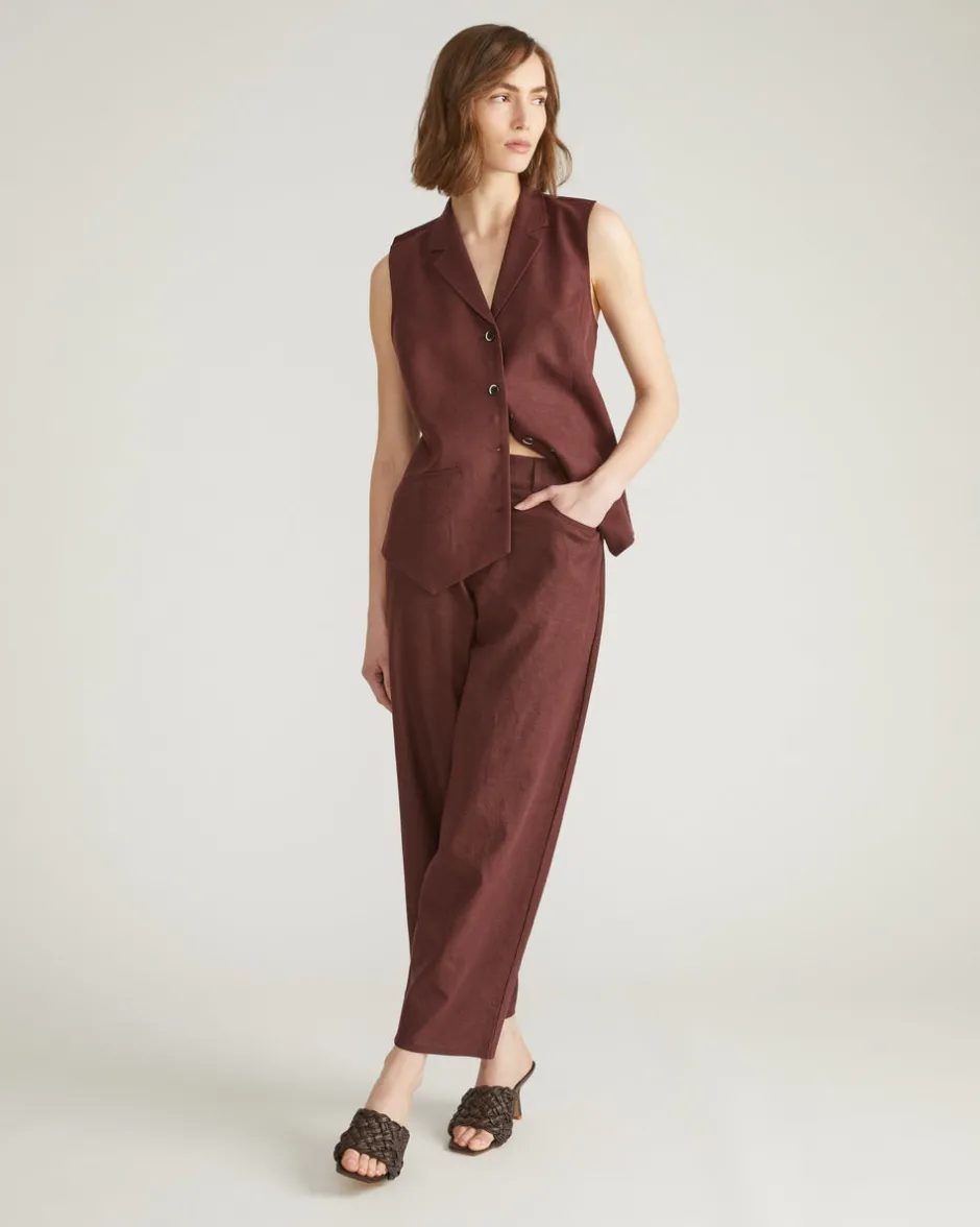 Universal Standard Lou Barrel Leg Linen Pants