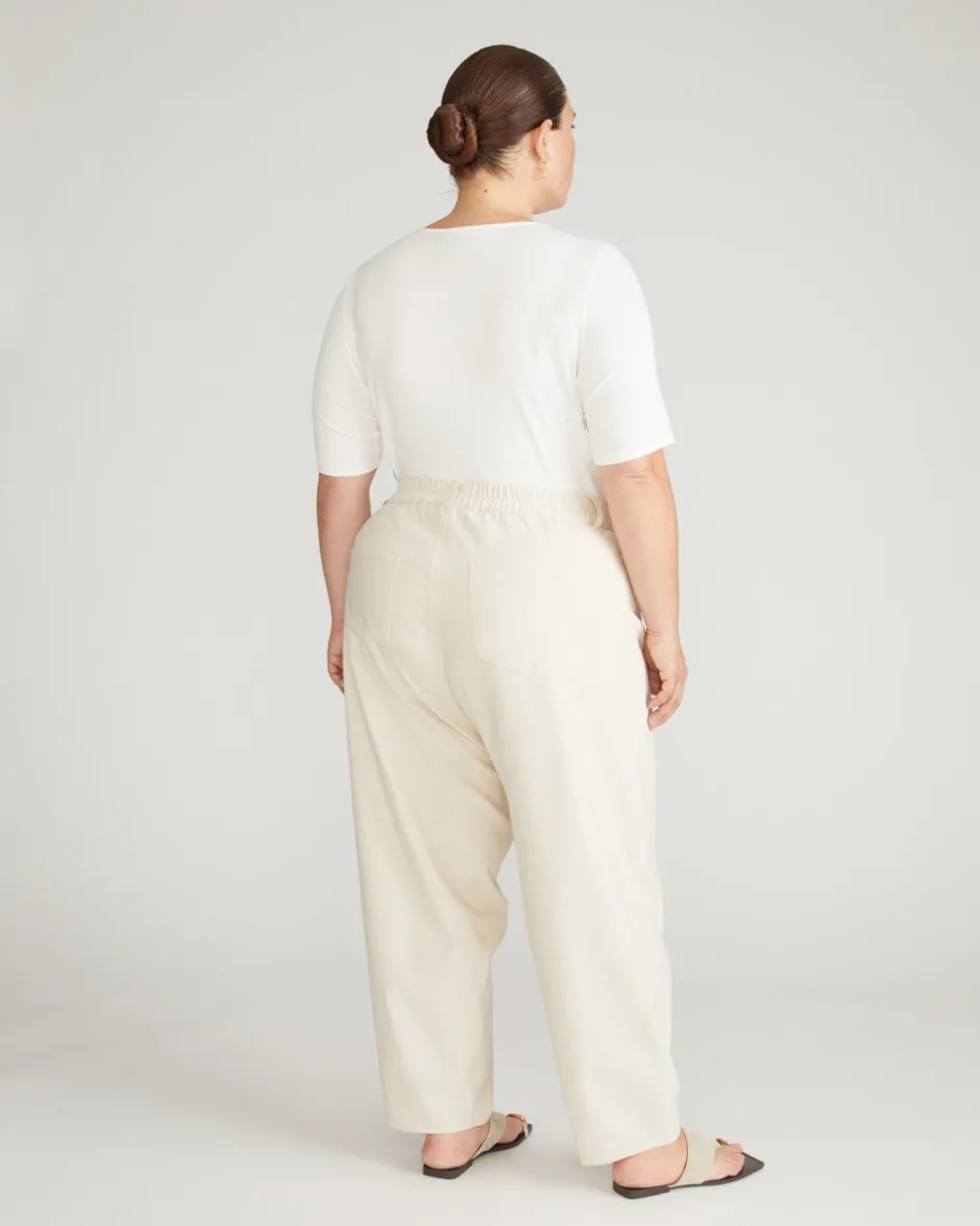 Universal Standard Lou Barrel Leg Linen Pants