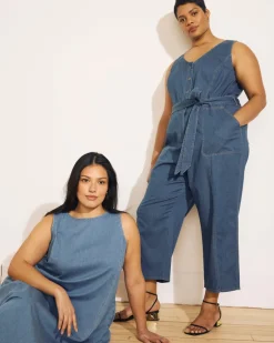 Universal Standard Matilda Cotton Chambray Jumpsuit