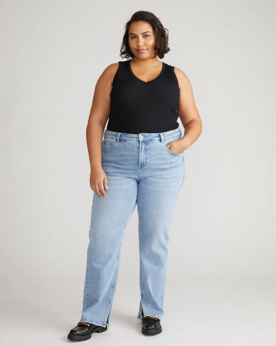 Universal Standard Mimi High Rise Split Hem Jeans 33 Inch